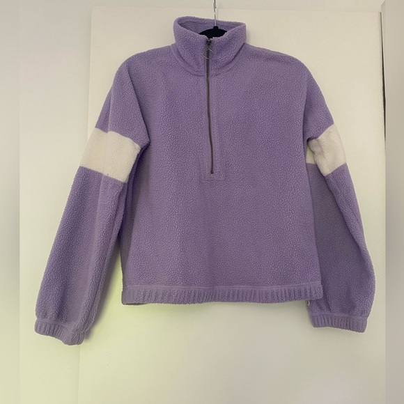 Abercrombie & Fitch Half Zip Sherpa Sweater - Picture 1 of 3